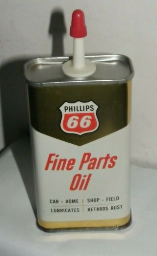 Phillips 66 Oil Can Handy Oiler " Fine Parts " 1960 