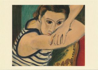 The Blue Eyes 1935 Paint Signed By Henri Matisse 1991 Vintage Dover Art Postcard