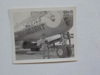 Wwii Photo Fighter Plane Nose Cone Art Devils Delight Photograph Ww Ii War Ww2