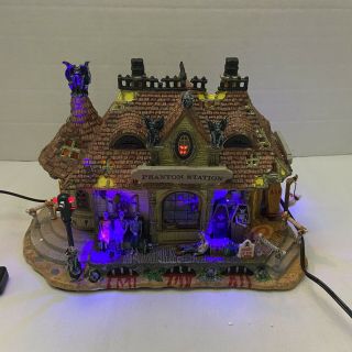 Lemax Spooky Town Phantom Station Lighted And Sounds Retired 2008 Train Station