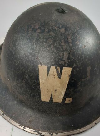World War II British Civil Defense Helmet Air Raid Warden Military Brodie 2