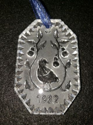 Waterford 12 Days Christmas Ornament 1982 Partridge In A Pear Tree