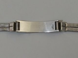 WW2 Double Herringbone Sterling Silver 42 g US Military Vintage Bracelet EAGLE 3