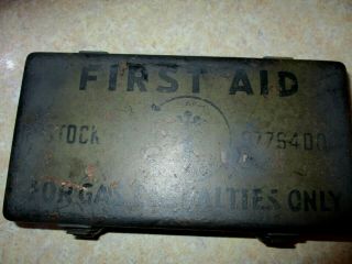 WW2 US ARMY FIRST AID KIT FOR GAS CASUALTY Box only 2