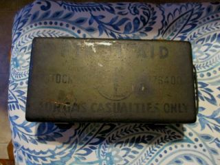 WW2 US ARMY FIRST AID KIT FOR GAS CASUALTY Box only 3