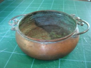 Vintage Signed Nekrassoff Hand Hammered Copper And Pewter Bowl Dish