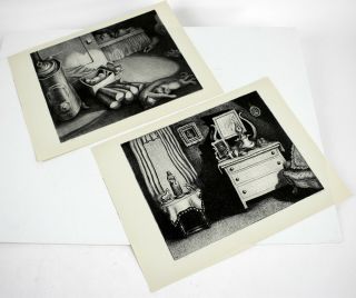 Set Of 2 Wanda Gag Lithograph Prints Artist Signed In The Plates