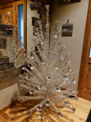 Vintage 6‘ Complete The Sparkler Pom - Pom Aluminum Christmas Tree 91 Branches