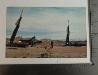 Vintage Postcard Preparing Niki Ajax Missiles For Firing Fort Bliss Texas