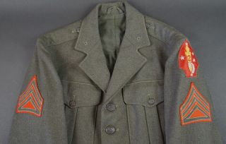 Wwii Usmc Uniform,  Attributed 2nd Division Nco