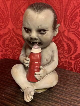 Very Rare 2012 Spirit Halloween Latex Prop Vampire Baby Zombie Baby Blood Bottle