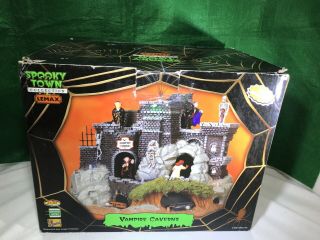 Lemax Spooky Town Vampire Caverns W/lights Motion Music Adapter 2009 Box