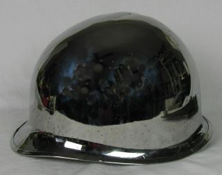 Factory Chromed Wwii U.  S.  Army M - 1 Front Seam Helmet,  Color Guard Use