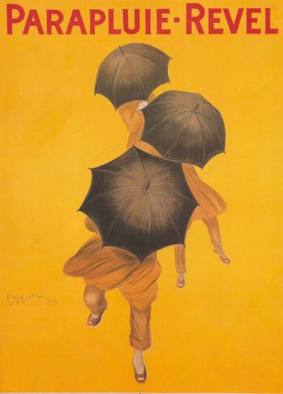 Parapluie - Revel Vintage Print Paper Poster Canvas Framed Art Painting