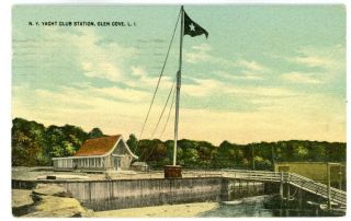 Glen Cove Li Ny - York Yacht Club Station - Postcard