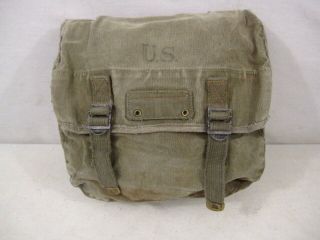 Wwii Era Us Army/usmc M1936 Canvas Musette Bag - Od Green Color -
