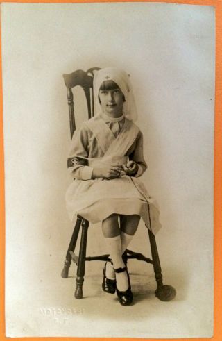 Girl In Nurse Uniform,  San Francisco,  Calif.  Photo Post Card 1918 - 30 Red Cross