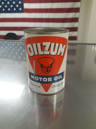 Vintage Oilzum 1 Qt Motor Oil Can