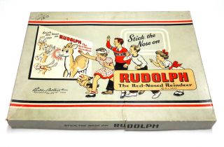 Old Vintage Christmas 1951 Rudolph The Red Nosed Reindeer Parker Bothers Game
