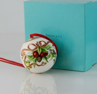 Tiffany & Co.  Holiday Pattern Porcelain Christmas Ornament
