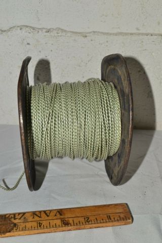 Vintage Western Electric Switchboard Wire Spool 2 Pounds white/Green 2