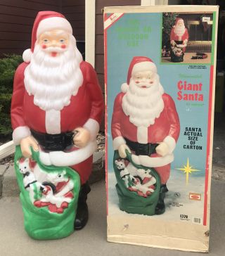 Vintage Empire 46 " Giant Santa Claus Christmas Blow Mold W/ Box Cond