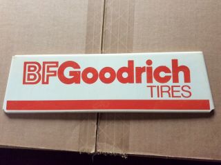 Vintage Bf Goodrich Red,  And White Garage Metal Tire Sign