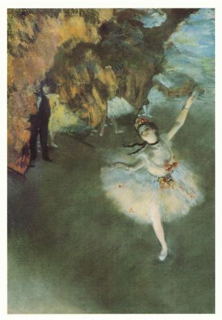 Pas Seul The Star 1876 - Signed Paint By Edgar Degas Vintage Postcard