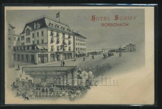 Ch Rorschach Rotogravure 1908 Hotel Schiff Art Noveau Split View
