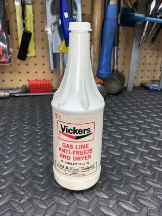 Rare Vickers Petroleum Wichita Kansas Gas Line Af Dryer Gas Oil Can/bottle 1970s