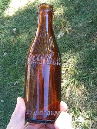 Coca Cola Bottle Amber Lexington Ky Brown Coke Bottles Kentucky Antiques