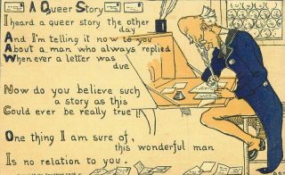 Arts Crafts Queer Story Saying Artist Impression 1912 Postcard 20 - 5322