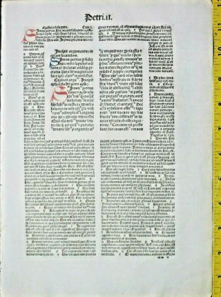 Incunabula,  Latin Bible Lf.  Letter Iijohn - Iiijohn 1,  Koberger,  1487