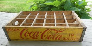 Vintage 1962 Coca - Cola 24 Bottle Wooden Case Crate From Chattanooga