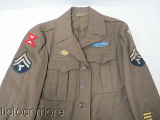 Wwii Us Army 96th Division Ike Jacket 10th Army 36s Cib Named