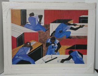 Vintage Jacob Lawrence Print The Cabinet Makers