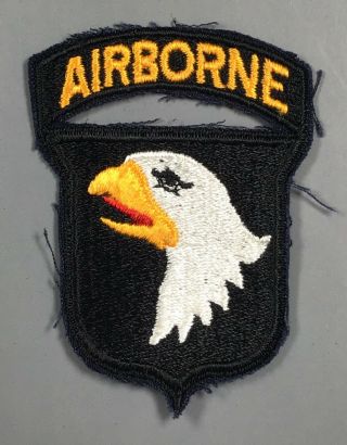 Wwii Army 101st Airborne Division One Piece Patch Cut Edges No Glow