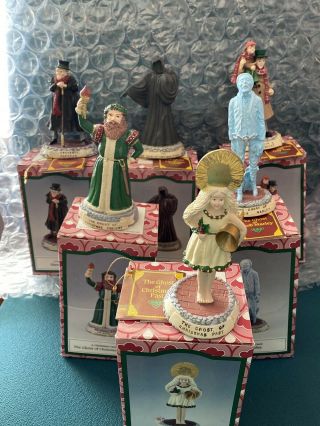 Complete Set Of 6 1993 Novelino A Christmas Carol By Charles Dickens Figurines