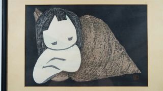 Kaoru Kawano (1916 - 1965) C1950 Signed Japanese Woodblock Print 