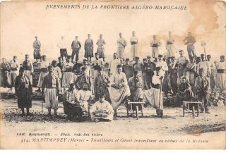 Afrique - N°66189 - Maroc - Martimprey - Tirailleurs Et Génie Travaillant Au Réd