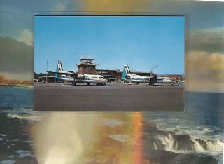 Wca West Coast Airlines F - 27s At Yakima Wa Airport Postcard
