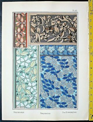 Periwinkle Designs,  Art Nouveau/jugendstil,  Eugene Grasset,  La Plante.  1896.  63
