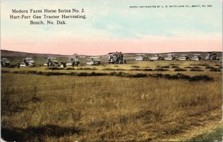Beach Nd Hart - Parr Farming Tractors Harvesting Machinery Smith Land Postcard G30