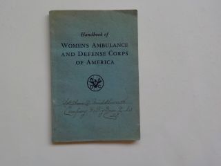 Wwii Booklet 1943 Handbook Of Women 