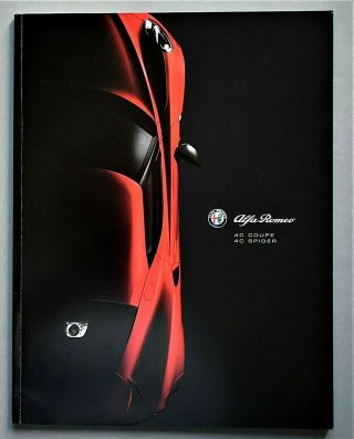 2016 Alfa Romeo 4c Prestige U.  S.  Brochure 64 Pages 10 " X 12.  75 " G164c