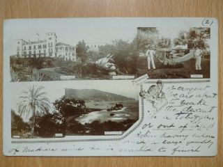 1900 Madeira Postcard To Uk Funchal & Southampton Ship Letter Postmarks