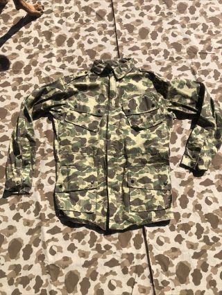 A Pacific Camo Frog Skin Camouflage Jacket Wwii Beo Gam Duck Hunter L 48/