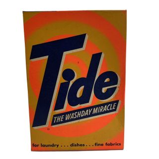 Vintage Box Of Tide Laundry Detergent Advertising Prop 20 Oz