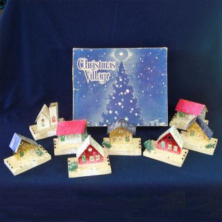 1940s Dolly Toy Usa Christmas Putz Village