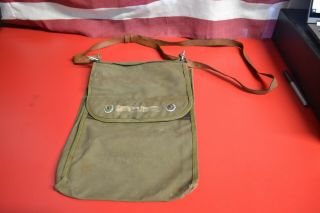 Ww2 Canvas Map Case Meese,  Inc.  1942 Map Bag W/straps,  Us Army